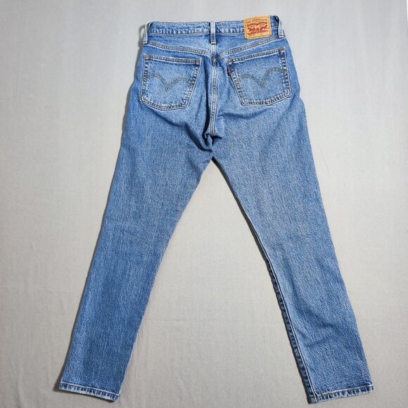 Levi's 501 S Skinny Classic jeans women's size W26/L28 medium washed denim blue - Picture 3 of 15